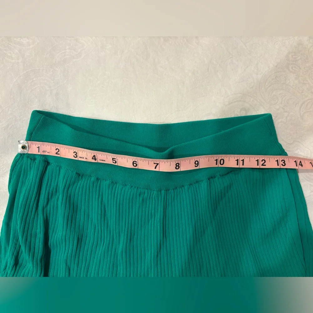 Teal Ribbed Pants - Picture 2 of 5